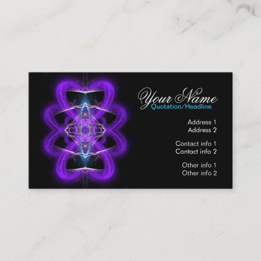 Purplia Hearts Business Card Visitenkarte (Vorderseite)