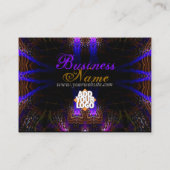 Purplicious Fraktal Big Business Card Visitenkarte (Rückseite)