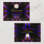 Purplicious Fraktal Big Business Card Visitenkarte (Vorne/Hinten)