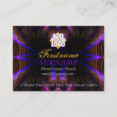 Purplicious Fraktal Big Business Card Visitenkarte (Vorderseite)