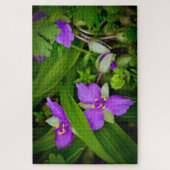 Purplisch Pink Spiderwort Spring Burst Puzzle (Vertikal)