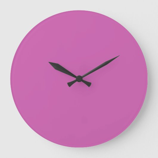 Purplisch rosa (feste Farbe) Große Wanduhr (Vorderseite)
