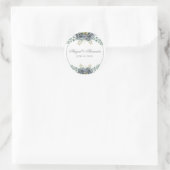 Purplish Hydrangeas Eucalyptus Round Sticker (Tasche)