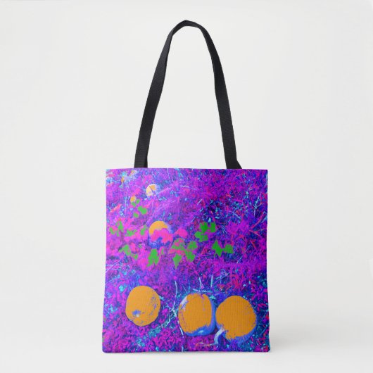 Purplish Pumpkin Field in Pop Art Style Tasche (Vorderseite)