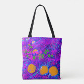 Purplish Pumpkin Field in Pop Art Style Tasche (Rückseite)