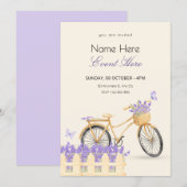 Purpur Frühling  Einladung (Vorne/Hinten)