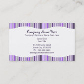 Purpur: gestreifter Vorhang Visitenkarte (Rückseite)