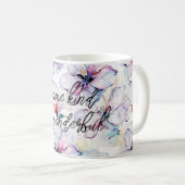 Purpur Insel Blumen Geburtstag Kaffeetasse (VorderseiteRechts)