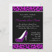 Purpur-Leopard-Junggeselinnen-Abschied für Tierdru Einladung (Vorderseite)