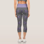 Purpur-Libelle Capri Leggings (Rückseite)