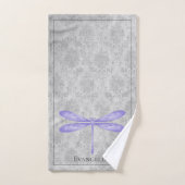 Purpur-Libellen-Damaskus Badhandtuch Set (Handtuch)