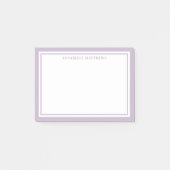 Purpur-minimalistisches Monogramm Post-it Klebezettel (Vorderseite)