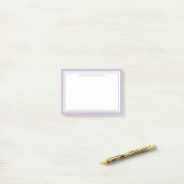 Purpur-minimalistisches Monogramm Post-it Klebezettel (Auf Schreibtisch)