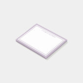 Purpur-minimalistisches Monogramm Post-it Klebezettel (angewinkelt)