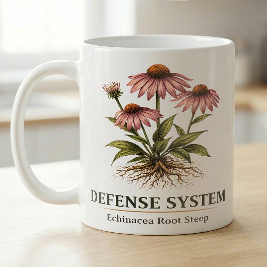 Purpur-Sonnenhut Botanische Studie Kaffeetasse