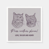 Purpura ein anderes, individuelles Haustier mit Na Serviette (Vorderseite)