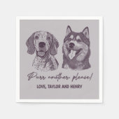 Purpura ein anderes, individuelles Haustier mit Na Serviette (Vorderseite)