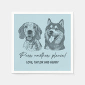 Purpura ein anderes, individuelles Haustier mit Na Serviette (Vorderseite)