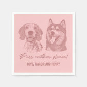 Purpura ein anderes, individuelles Haustier mit Na Serviette (Vorderseite)