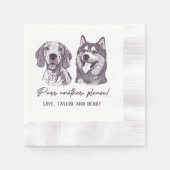 Purpura ein anderes, individuelles Haustier mit Na Serviette (Vorderseite)