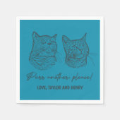 Purpura ein anderes, individuelles Haustier mit Na Serviette (Vorderseite)