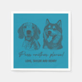 Purpura ein anderes, individuelles Haustier mit Na Serviette (Vorderseite)