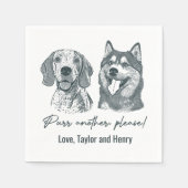 Purpura ein anderes, individuelles Haustier mit Na Serviette (Vorderseite)