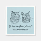 Purpura ein anderes, individuelles Haustier mit Na Serviette (Vorderseite)