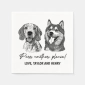 Purpura ein anderes, individuelles Haustier mit Na Serviette (Vorderseite)