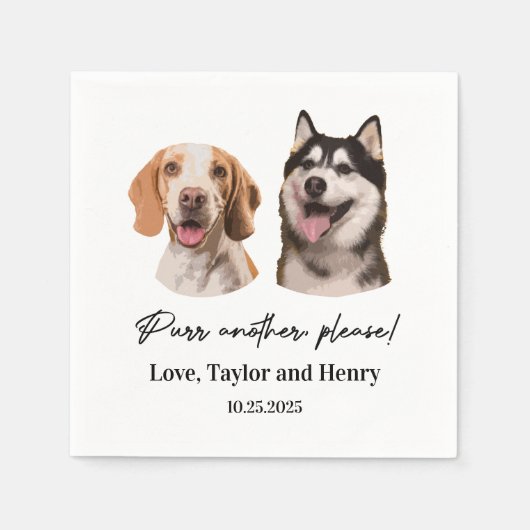 Purpura ein anderes, individuelles Haustier mit Na Serviette (Vorderseite)