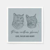 Purpura ein anderes, individuelles Haustier mit Na Serviette (Vorderseite)