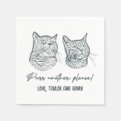 Purpura ein anderes, individuelles Haustier mit Na Serviette (Vorderseite)