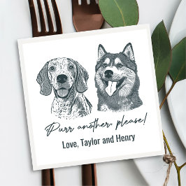 Purpura ein anderes, individuelles Haustier mit Na Serviette