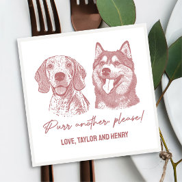 Purpura ein anderes, individuelles Haustier mit Na Serviette