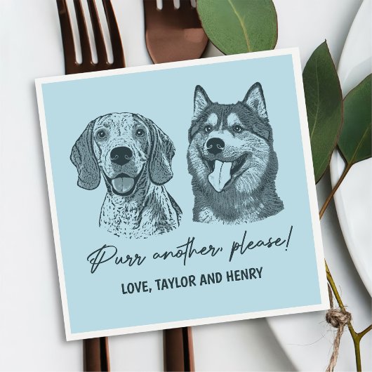 Purpura ein anderes, individuelles Haustier mit Na Serviette