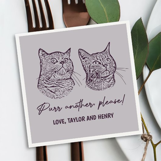 Purpura ein anderes, individuelles Haustier mit Na Serviette