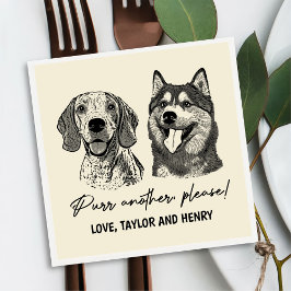 Purpura ein anderes, individuelles Haustier mit Na Serviette