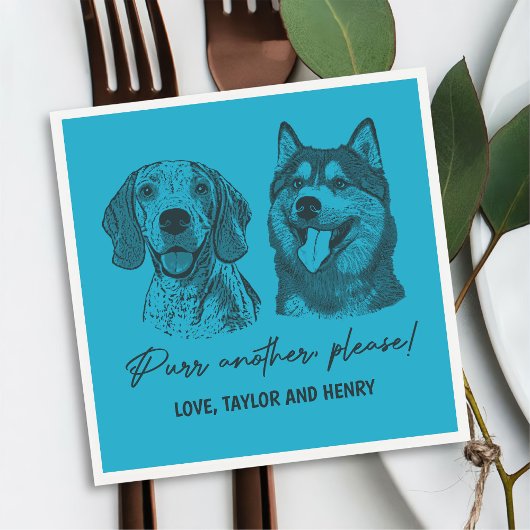 Purpura ein anderes, individuelles Haustier mit Na Serviette