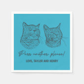 Purpura ein anderes, individuelles Haustier mit Na Serviette (Vorderseite)