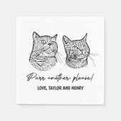 Purpura ein anderes, individuelles Haustier mit Na Serviette (Vorderseite)