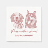 Purpura ein anderes, individuelles Haustier mit Na Serviette (Vorderseite)