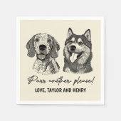 Purpura ein anderes, individuelles Haustier mit Na Serviette (Vorderseite)