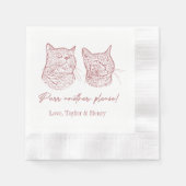 Purpura ein anderes, individuelles Haustier mit Na Serviette (Vorderseite)