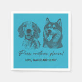 Purpura ein anderes, individuelles Haustier mit Na Serviette (Vorderseite)