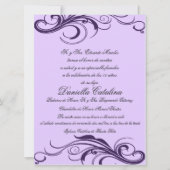 Púrpura Invitaciones de Quinceanera Einladung (Vorderseite)