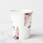 Purpurblumen 60. Geburtstagsparty Pappbecher (Links)