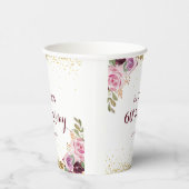 Purpurblumen 60. Geburtstagsparty Pappbecher (Rechts)