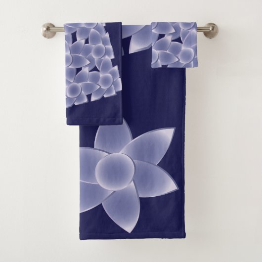 Purpurblumen Badhandtuch Set (Insitu)
