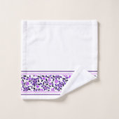 Purpurblumen Badhandtuch Set (Waschlappen)