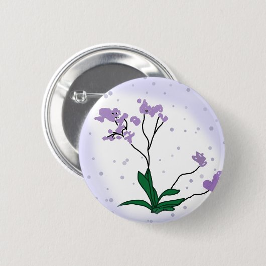 Purpurblumen Button (Vorne & Hinten)